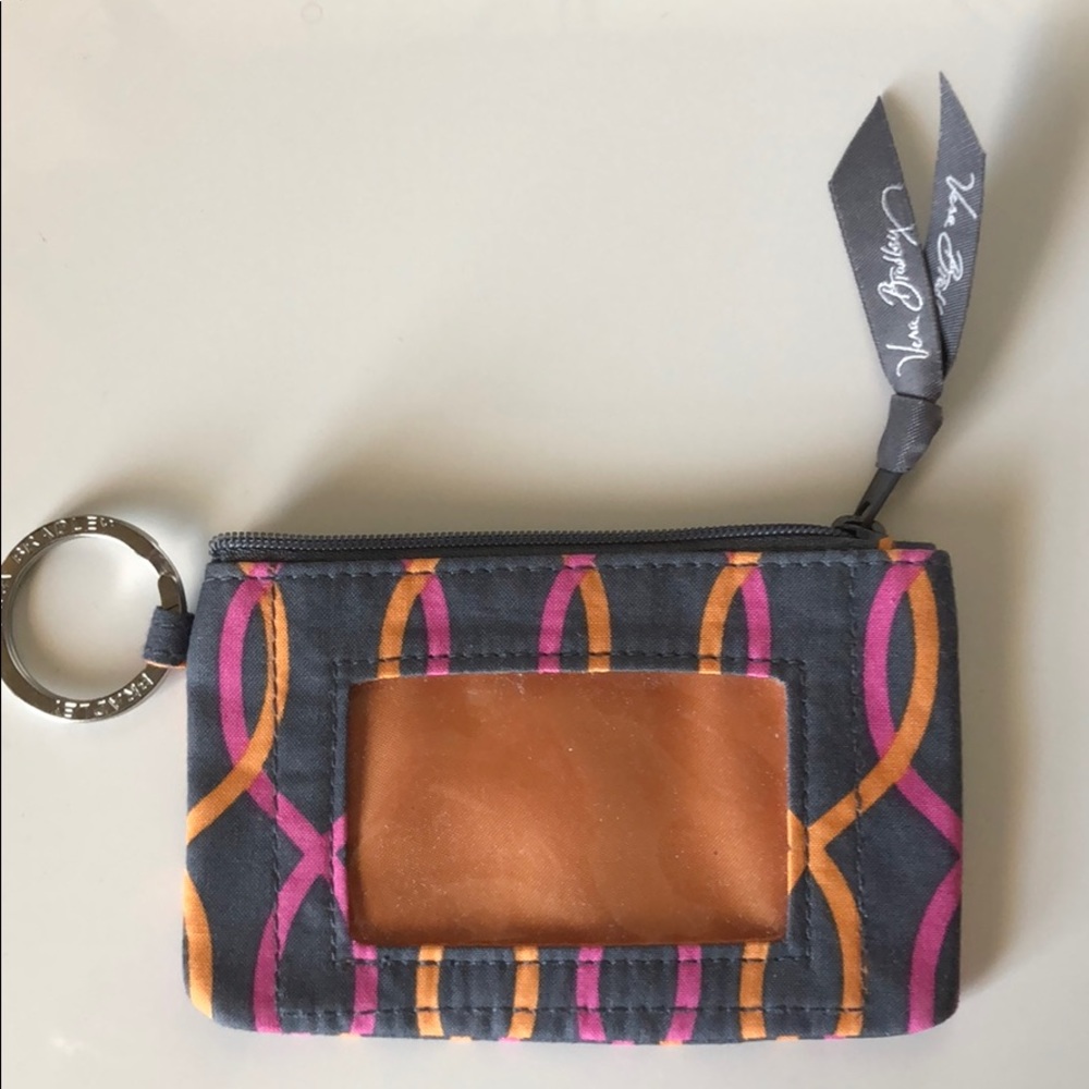 Vera Bradley Cloth ID Holder with Zipper Pocket